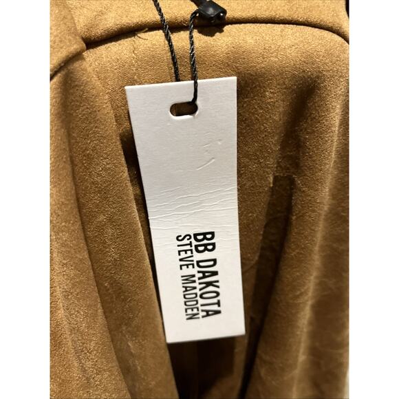 BB Dakota by Steve Madden Open Front Jacket Size M Faux Suede Brown Tan Soft NWT - Picture 9 of 10